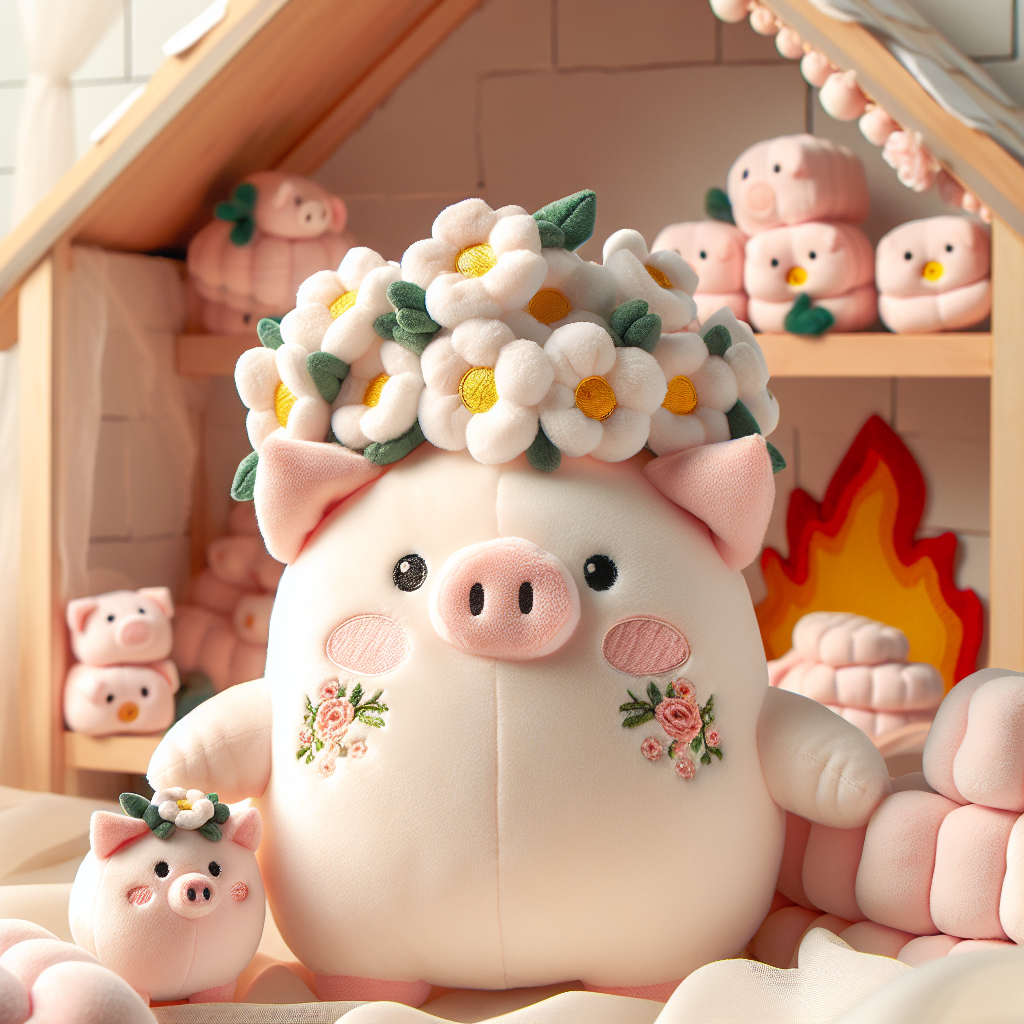 The Original Squishmallow Stackable Collection: Pammy Pig with Flower Embroidery